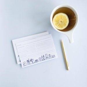 Blue Kitchen Shelves Recipe Cards