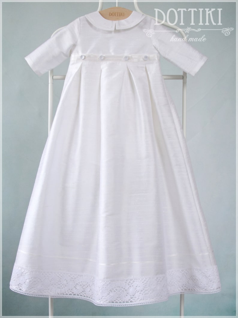 Baby Boy Christening Gown Baptism Romper With Detachable Etsy