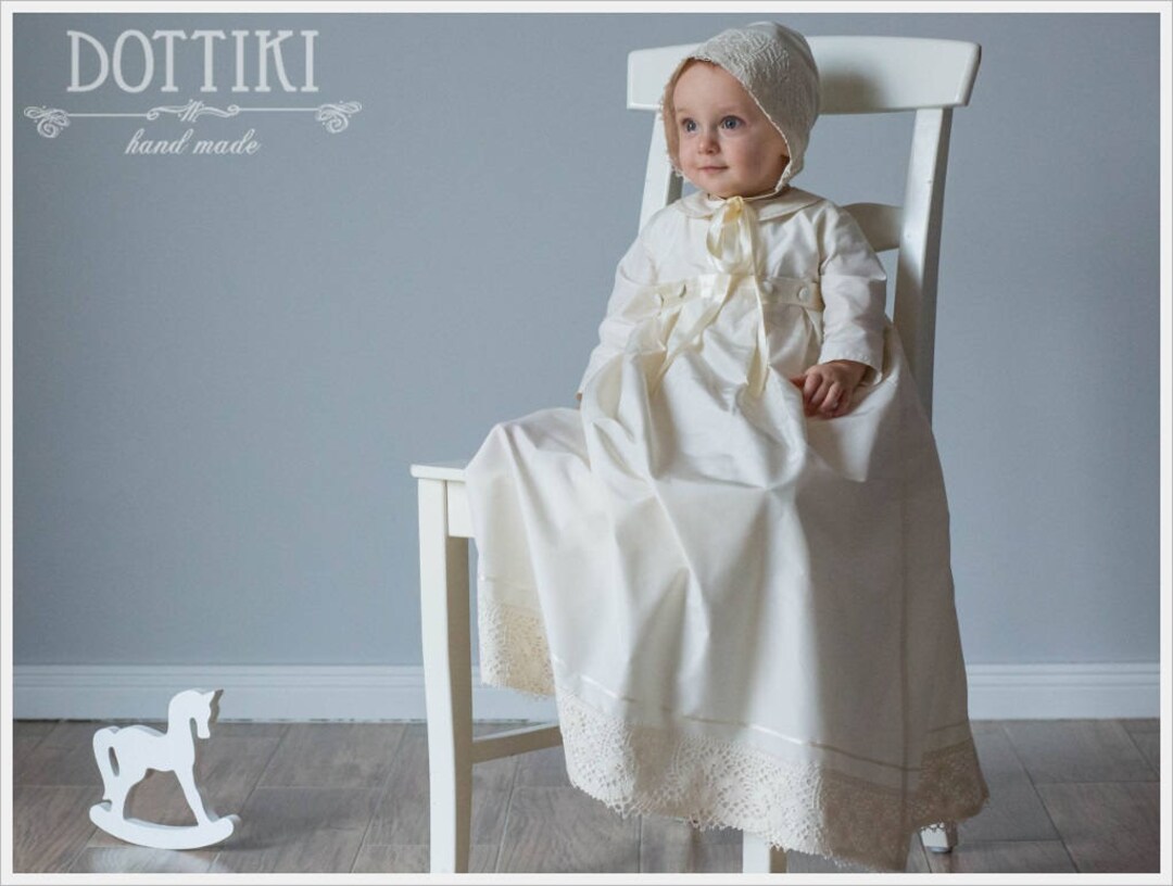Baby Boy Baptism Outfit Christening Gown With Detachable Skirt Boys