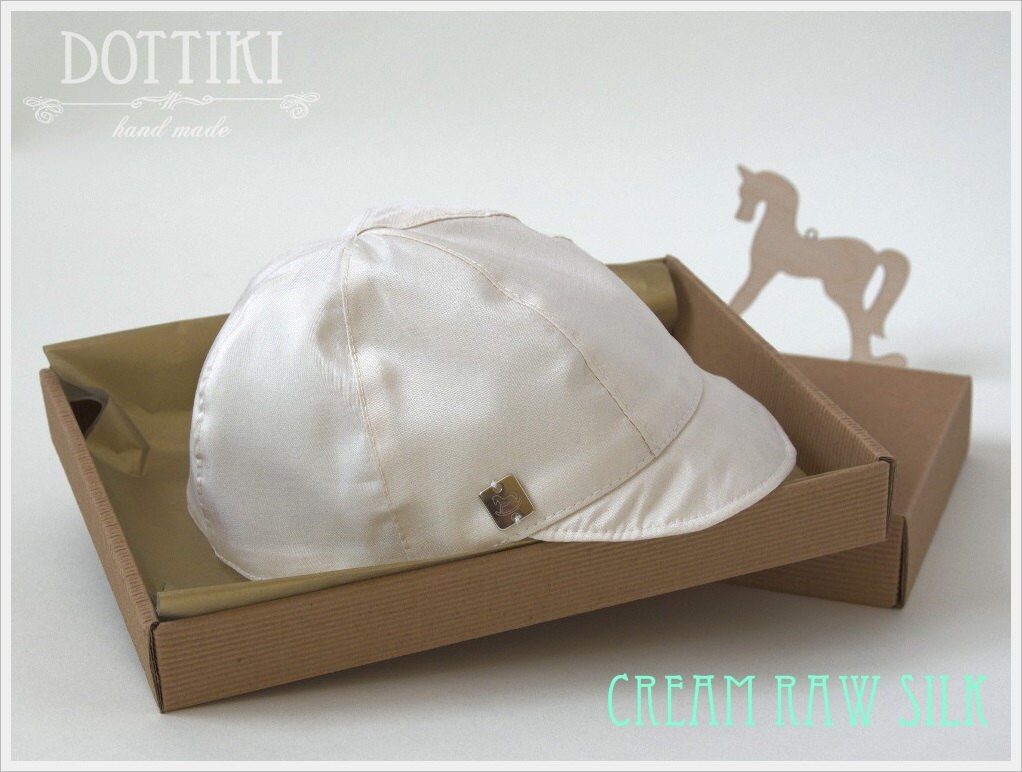 Baby Boy Hat Baptism Silk Cap Christening Hat with Peak in Etsy