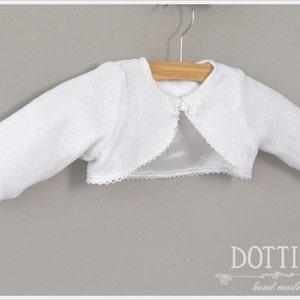 Baby Girl Bolero Girls Shrug with Thin or Warm Lining Toddler Bolero Jacket in White, Ivory or Cream / Ecru image 1