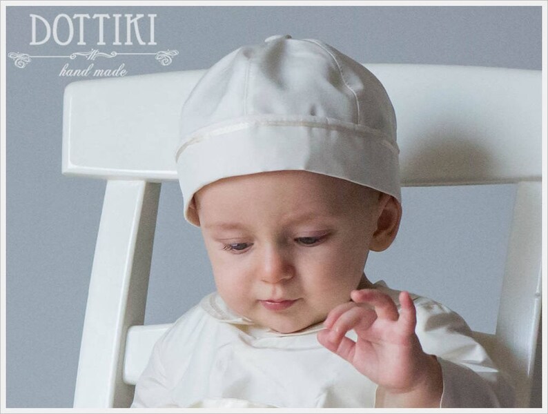 Baby Christening Hat Boys Baptism Cap Baby Boy Silk Cap in Etsy