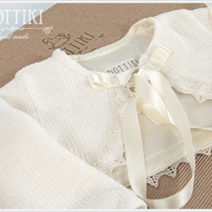 Baby Girl  Bolero  - Girl Cardigan with Thin or Warm Lining - Baby Bolero Jacket in White, Ivory or Cream / Ecru