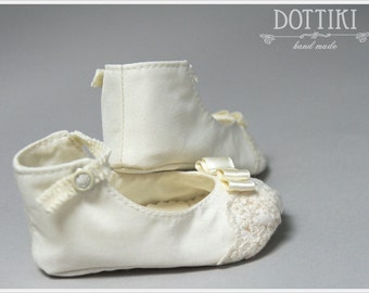 Baby Girl Shoes, Silk Mary Janes