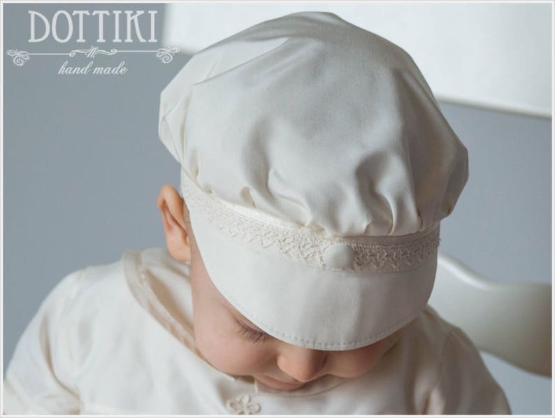 Baby Boy Christening Silk Cap Baptism Hat Boys Silk Etsy