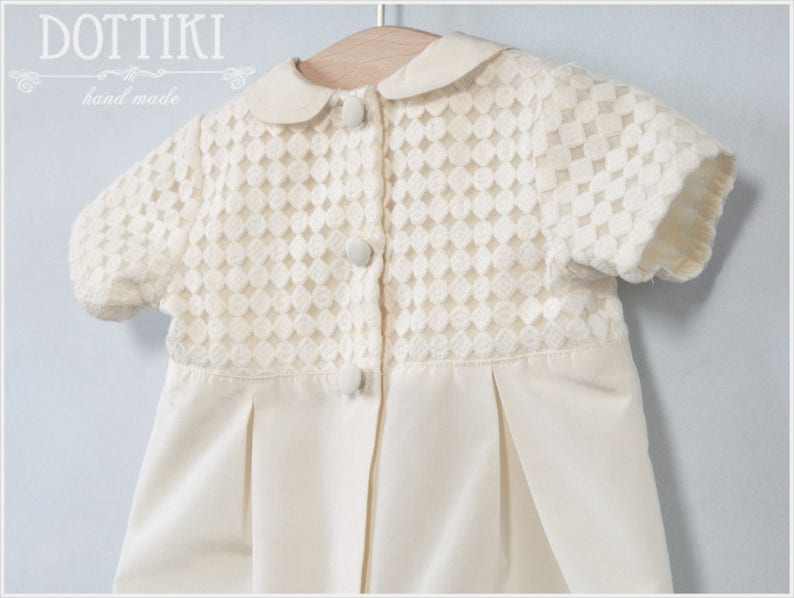 Boy Baptism Outfit Christening Romper Baby Silk Baptism Etsy