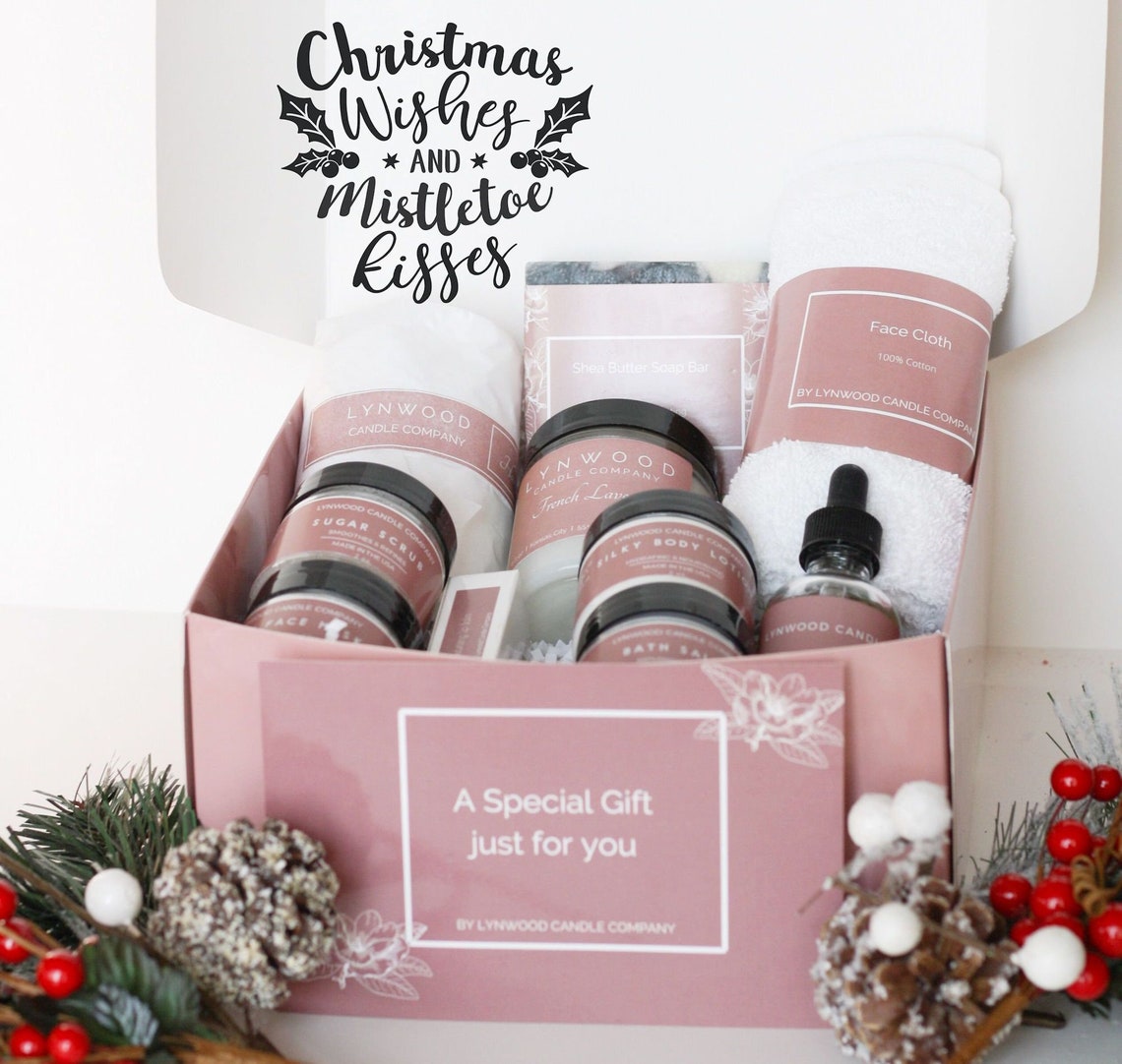Christmas Basket Gifts for Her Bath Gift Set for Women | Etsy
