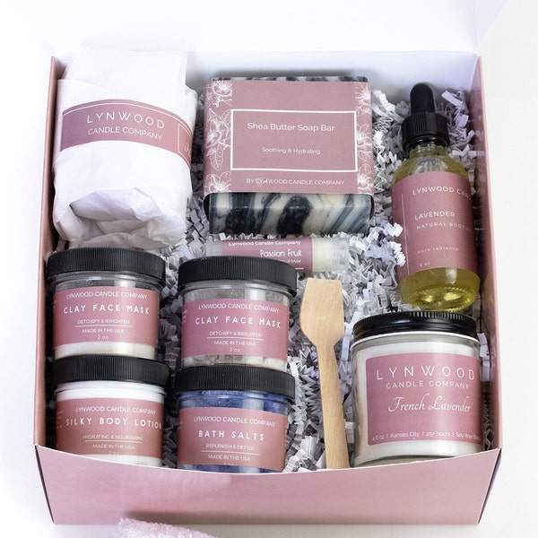 Spa Gift Set, Relaxation Gift for Her, Spa Gift Basket, Spa Kit for Women, Care Package, Birthday Gift for Her, Self Care Gift Box,