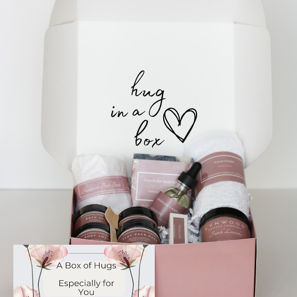 Sending Love & Hugs, Thinking of You Gift Box, Grief Care Package Friend, Self Care Gift Box, Sympathy Gift Box, Candle Gift Set, Grief Gift