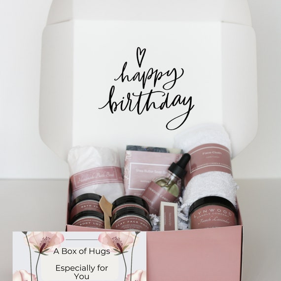 Caja de feliz cumpleaños para amiga, cumpleaños personalizado en