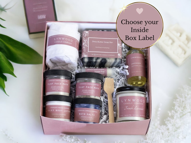Thoughtful Mother’s Day Gift box filled with spa essentials to pamper mom.