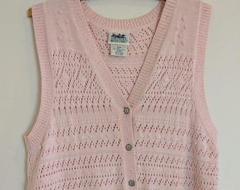 Vintage 90s Pastel Northern Reflections Sweater Vest
