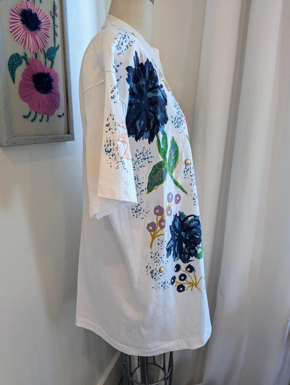 Oversize Painted & Embellished Vintage T-Shirt - image 6