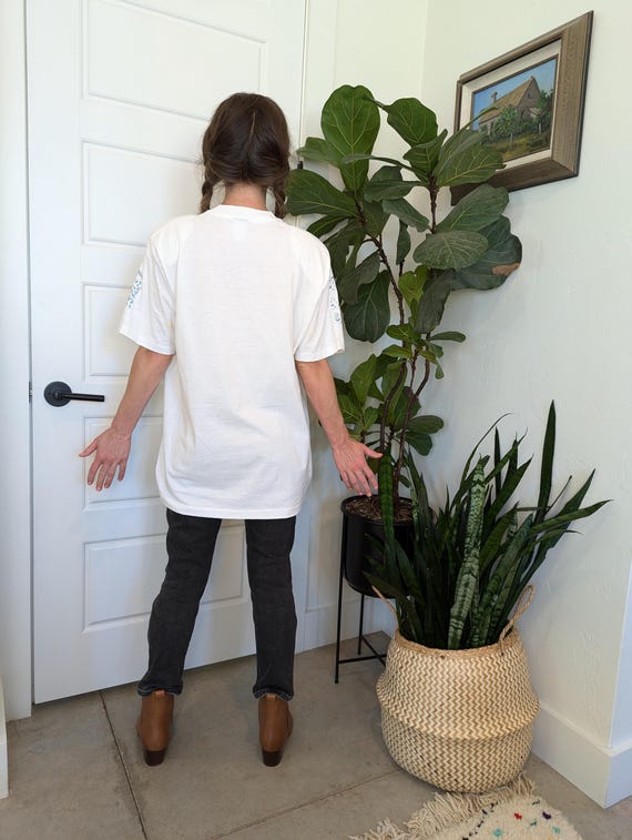 Oversize Painted & Embellished Vintage T-Shirt - image 4