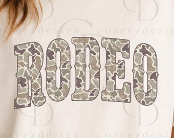 Rodeo PNG, Camo Western Typography Sublimation Design, Cowboy Rodeo Digital Download