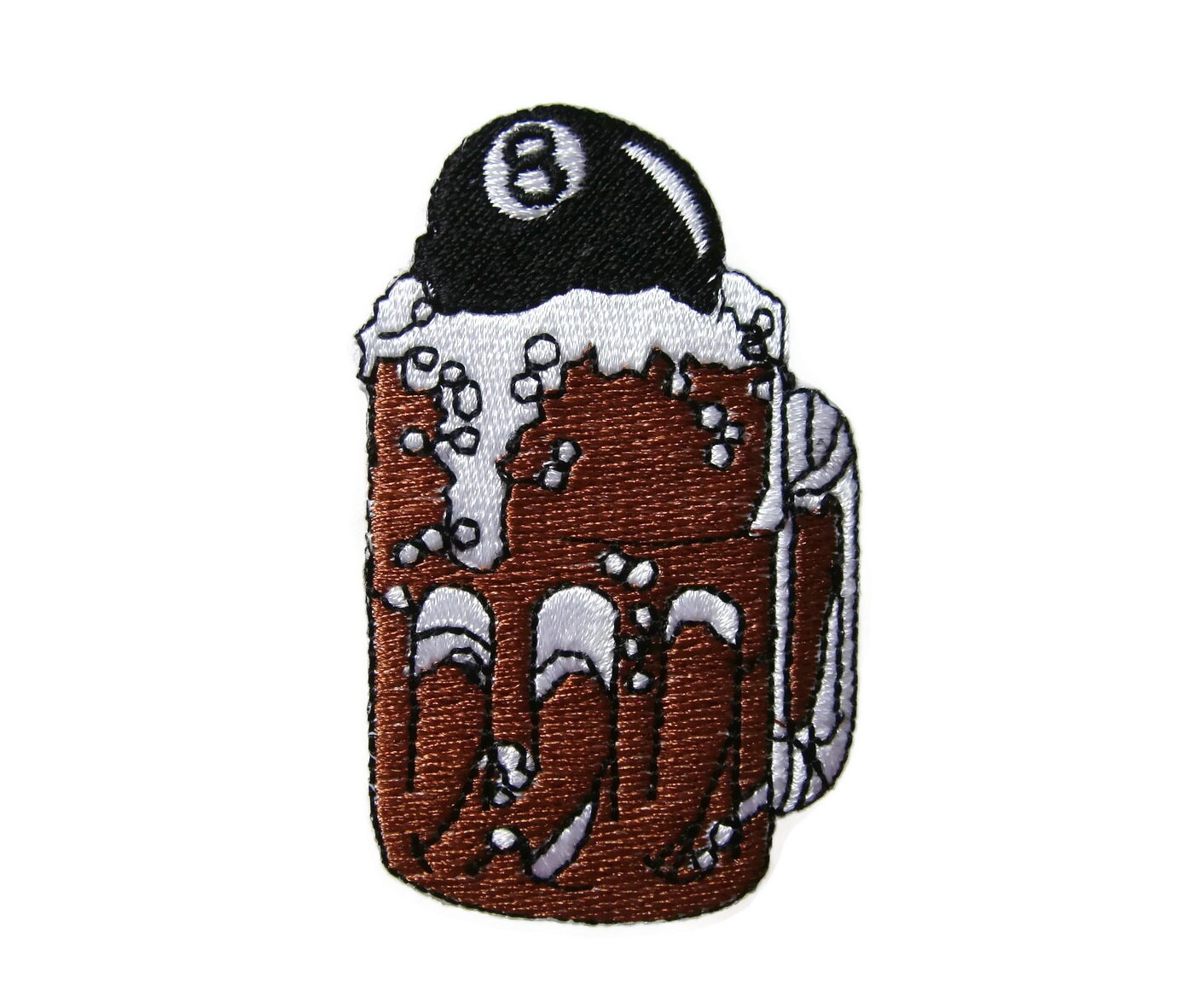 Beer Mug Embroidered Applique Iron on Patch 4.3 cm. x 7.2 cm. Etsy