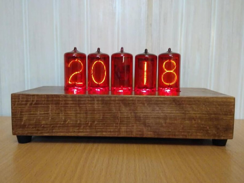 Jumbo Nixie Tubes Clock Retro Style Alarm Digital Clock Etsy