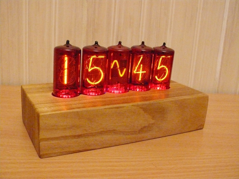 Jumbo Nixie Tubes Clock Retro Style Alarm Digital Clock Etsy