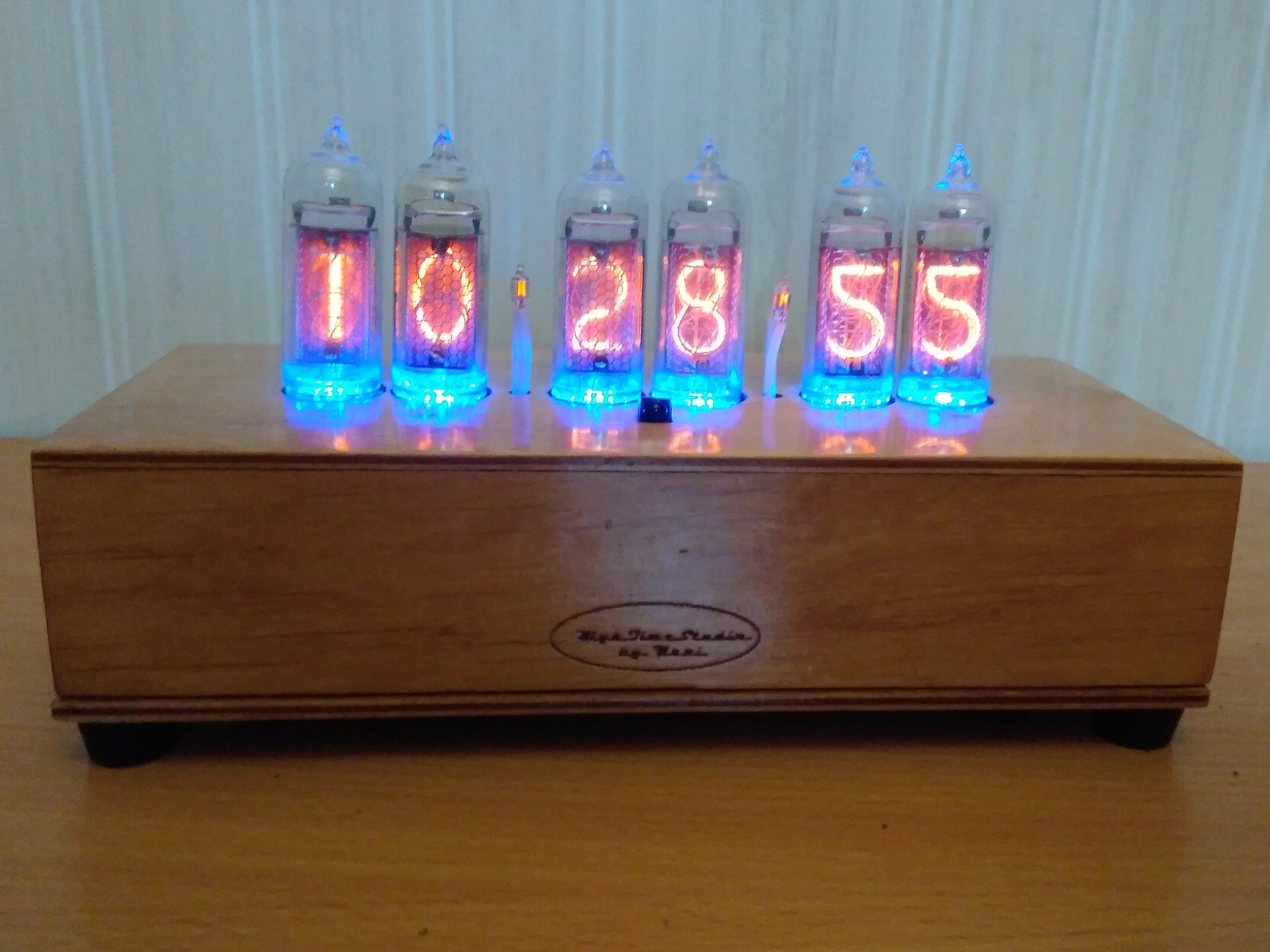 Nixie clock Retro tubes plywood case IR remote RGB backlight Etsy