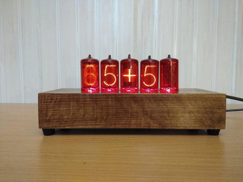 Jumbo Nixie Tubes Clock Retro Style Alarm Digital Clock Etsy