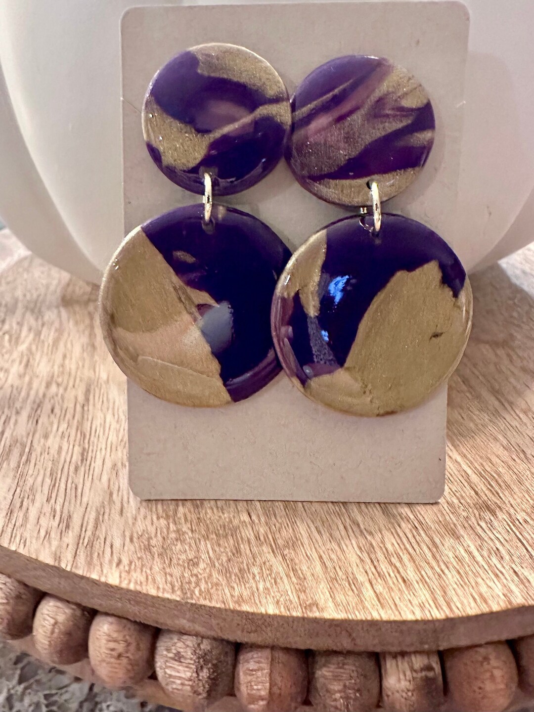 Collegiate Collection JMU Polymer Clay Earrings Etsy