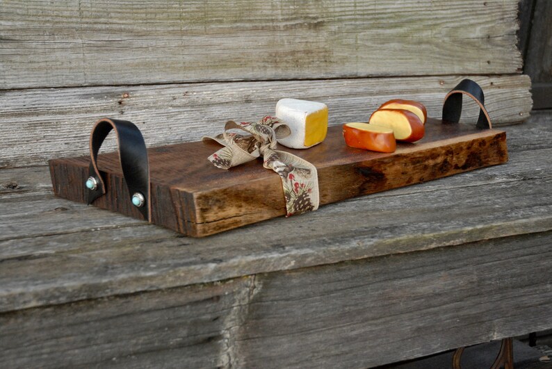 Live Edge Walnut Charcuterie Board New Years Eve Party Deli Tray Natural Wood Appetizer