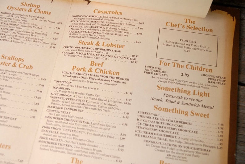 Lobster House Bahama Joe's Florida Souvenir Famous menu Collectibles