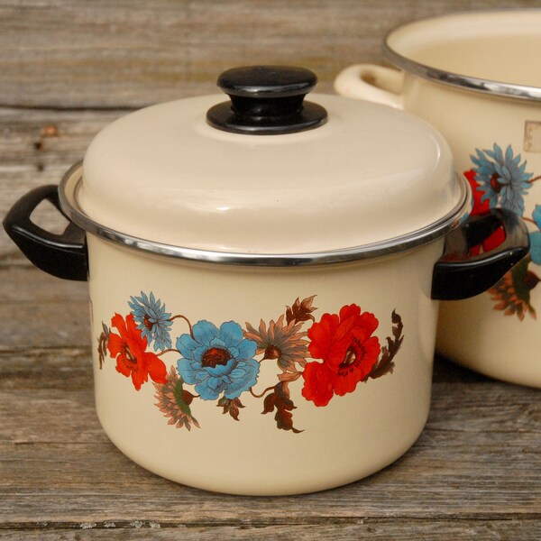 Enamel Stock Pot Etsy