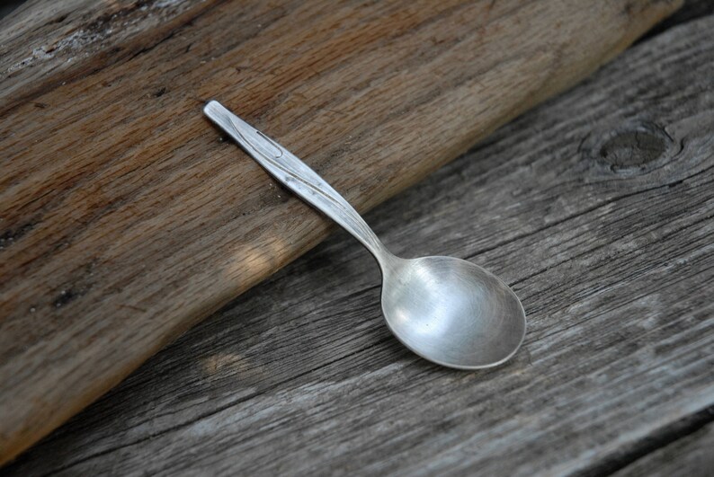 silver plated baby spoon