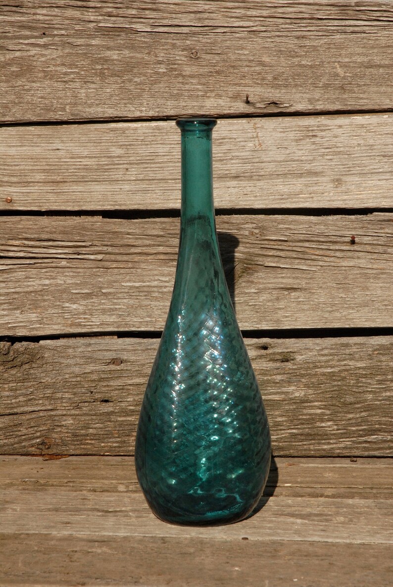 Aqua Blue Italian Glass Vase tall turquoise vase Italian glass il 794xN 3nhe