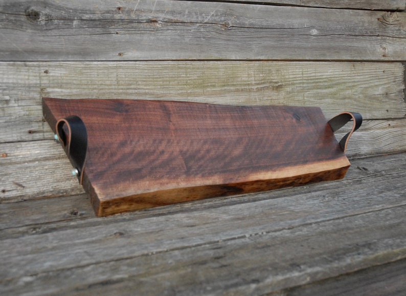 Live Edge Walnut Charcuterie Board New Years Eve Party Deli Tray Natural Wood Appetizer
