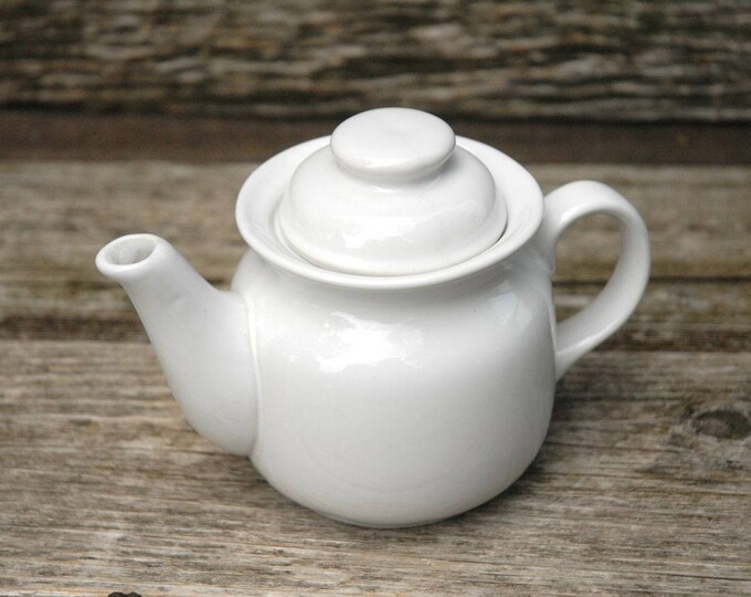 White Tea Pot Polish Tea Pot Cute Little White Teapot Etsy