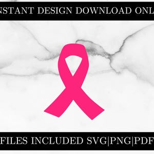 Cancer awarness ribbon, Cancer ribbon design,Instant download only, Digital download, Breast Cancer Awareness Ribbon, Pink Ribbon