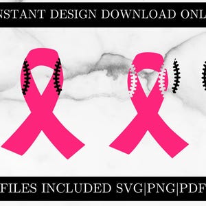 Breast Cancer ribbon Baseball softball SVG.JPEG digital download