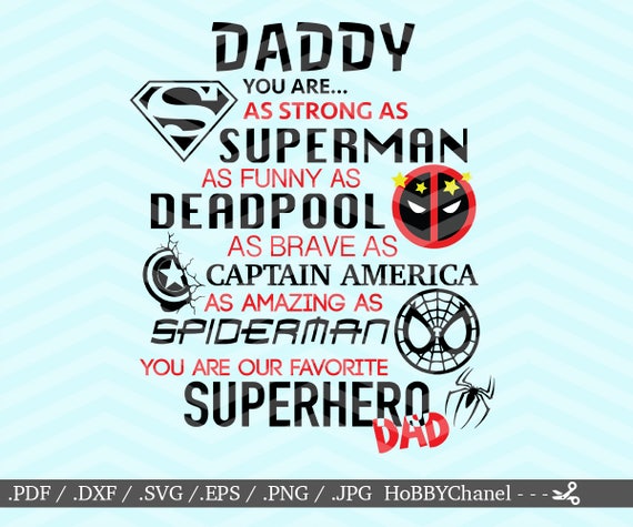 Download Super Dad Favorite Superhero Daddy File DXF SVG PNG eps ...