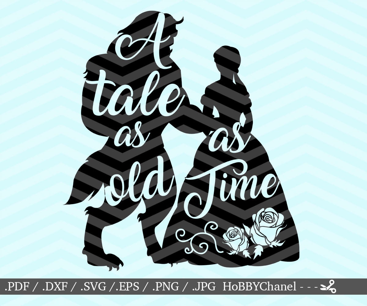 Beauty and the Beast SVG File Vector for Silhouette Cricut Etsy