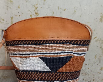 Handwoven sisal kiondoo handwoven handbag