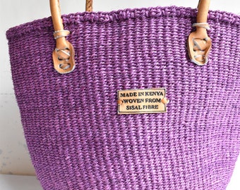 Handgeweven tas/draagtas/sisal tas/kiondo tas