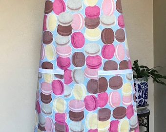 Fashion Apron for women with Pockets, Personalized Apron, Kitchen Apron, Custom Apron,Gifts for Mom,girl friends, birthday,Holiday,macaroon