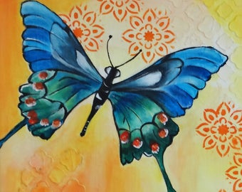 Butterfly painting | Etsy