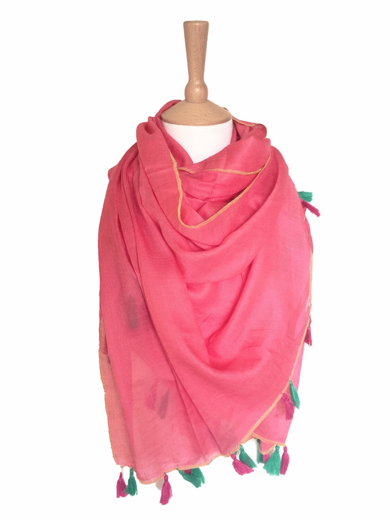 pink summer scarf
