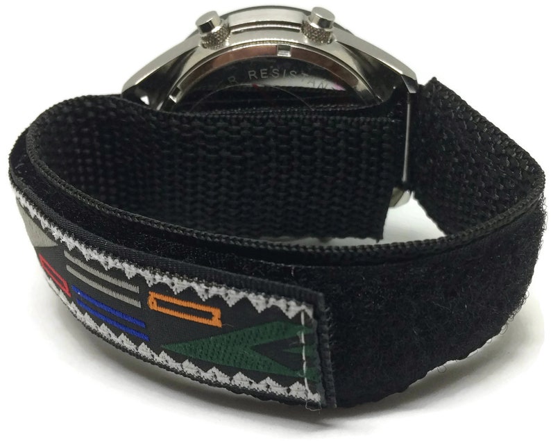 Hook and Loop Wraparound Watch Strap Leather Sport Black 20mm Etsy