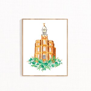 Logan Utah Watercolor Temple, LDS Temple digital download