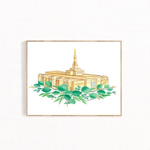 LDS Temple Watercolor, Digital Download