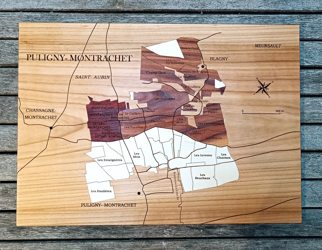 Meursault Wine Map - Etsy