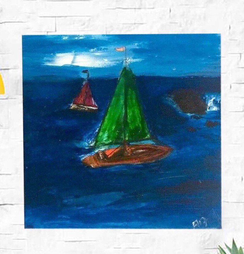 Sailboat Decor Wall Art Painting