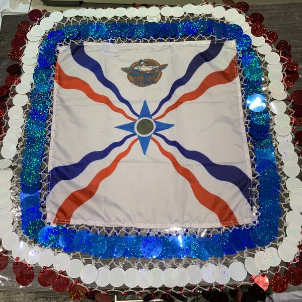 Assyrian flag yalekhta wedding dancing scarf