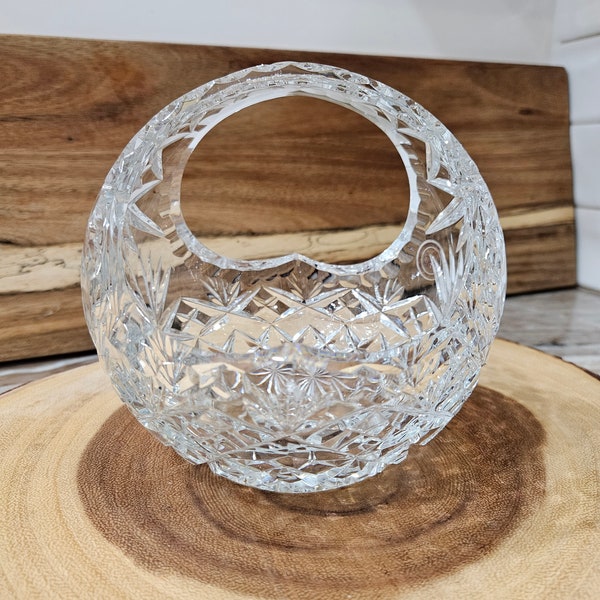 Vintage 24% Lead Crystal Basket made in Poland