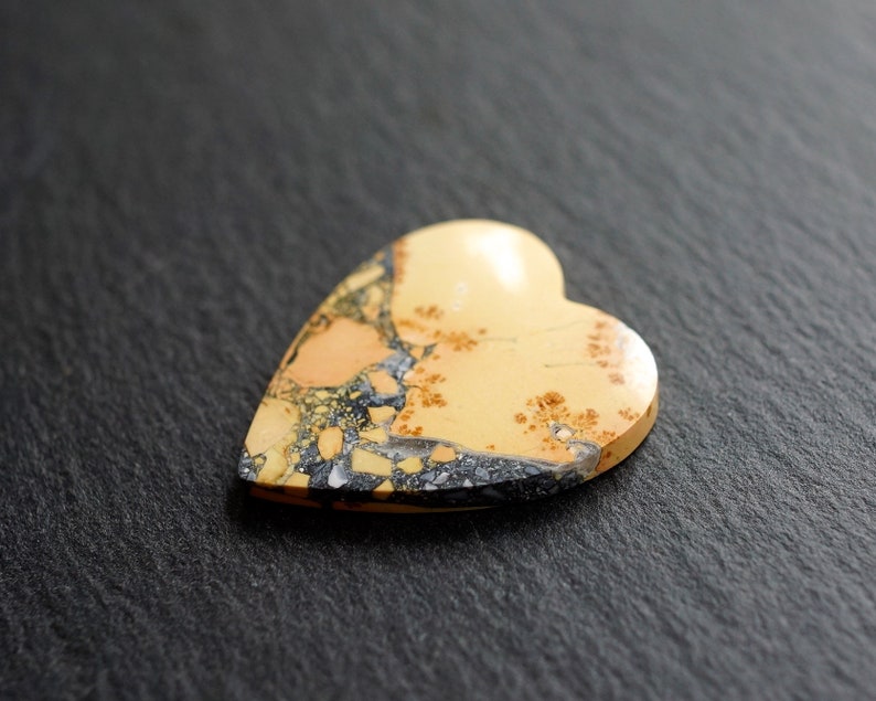 Maligano Jasper Heart Cabochon Indonesian jasper cabochon Designer cabochon.