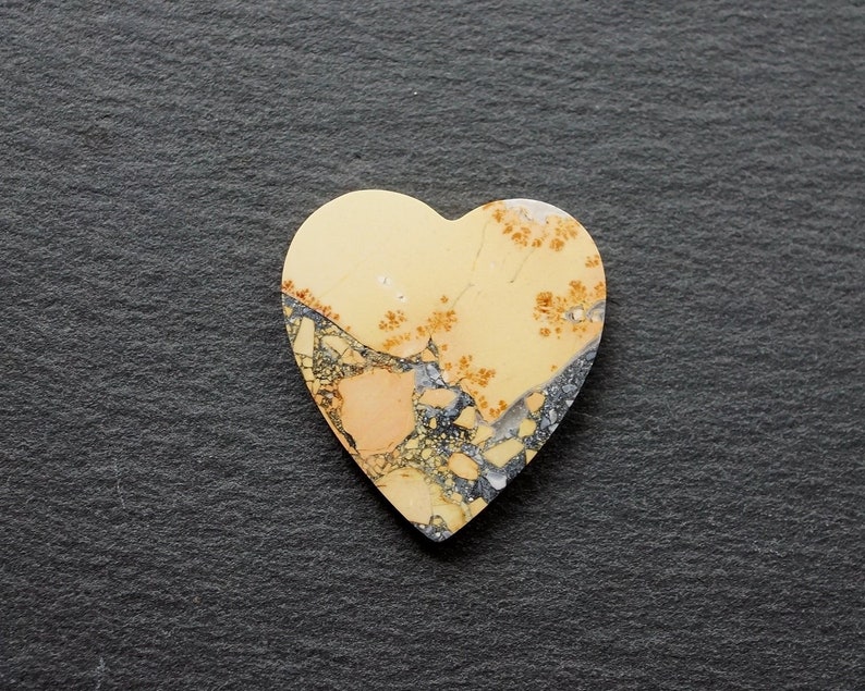 Maligano Jasper Heart Cabochon Indonesian jasper cabochon Designer cabochon.